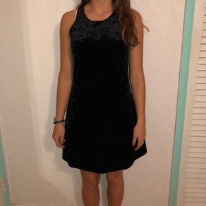 Black velvet dress